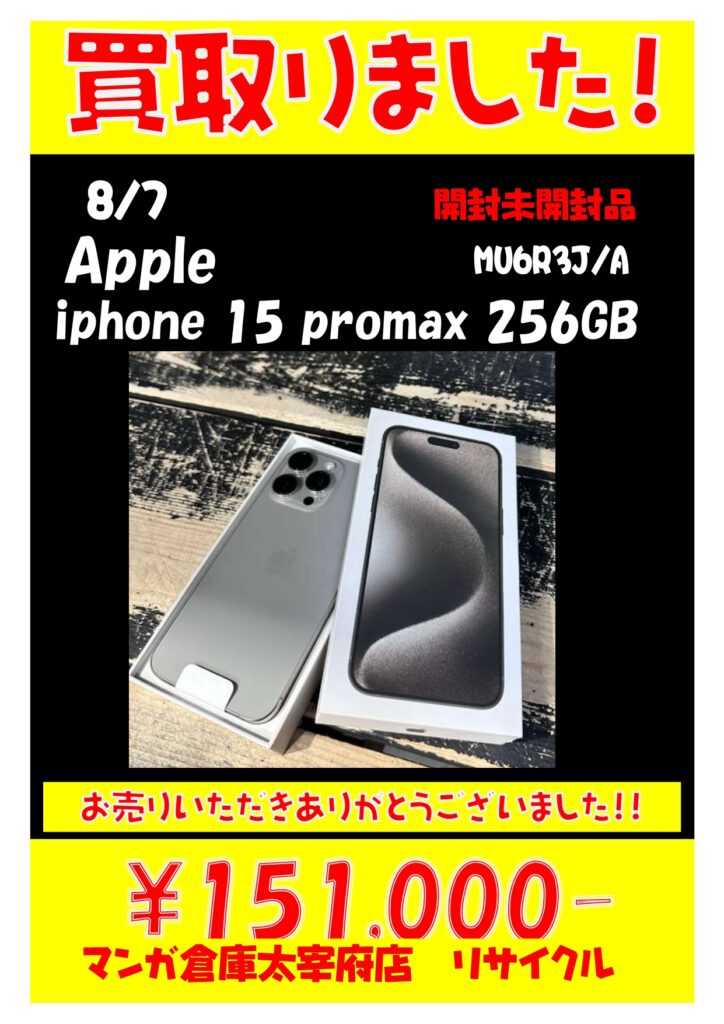 iPhone15ProMAX おおきかっ 箱